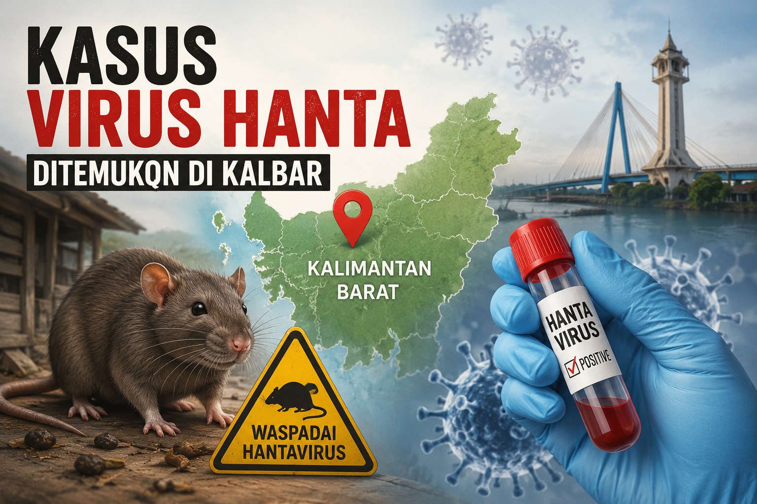 Ilustrasi AI kasus Virus Hanta di Kalbar