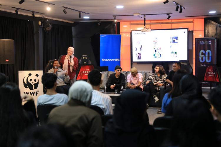 Talk show Mindful Gaming yang digelar WWF-Indonesia bersama Tencent dalam kampanye Beyond the Hour di Point Arena Gaming House, Tendean, Jakarta. Foto: Istimewa