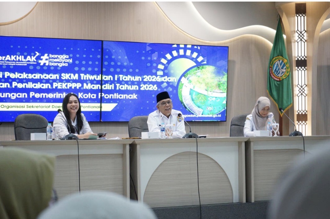 Sekda Pontianak Amirullah menegaskan penyusunan SKM harus serius, valid, dan bebas manipulasi sebagai dasar peningkatan kualitas pelayanan publik. Foto: Istimewa