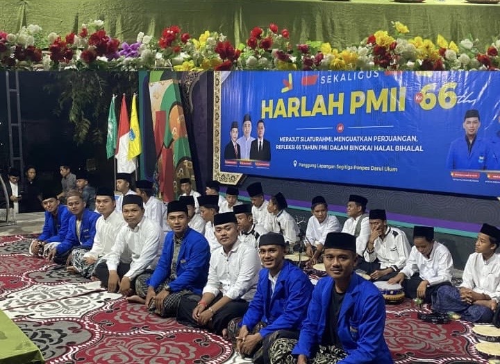 Peringatan Hari Lahir (Harlah) ke-66 Pergerakan Mahasiswa Islam Indonesia (PMII) di Pondok Pesantren Darul Ulum, Kamis (30/4/2026) malam. Foto: Istimewa