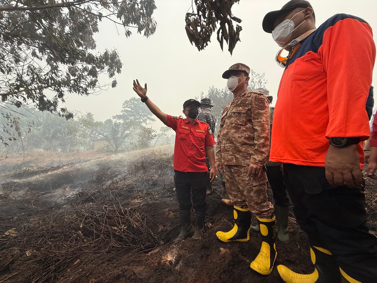 saat meninjau lokasi kebakaran lahan di Sekunder C, Kubu Raya, Rabu (2/9/2026). Foto: Istimewa